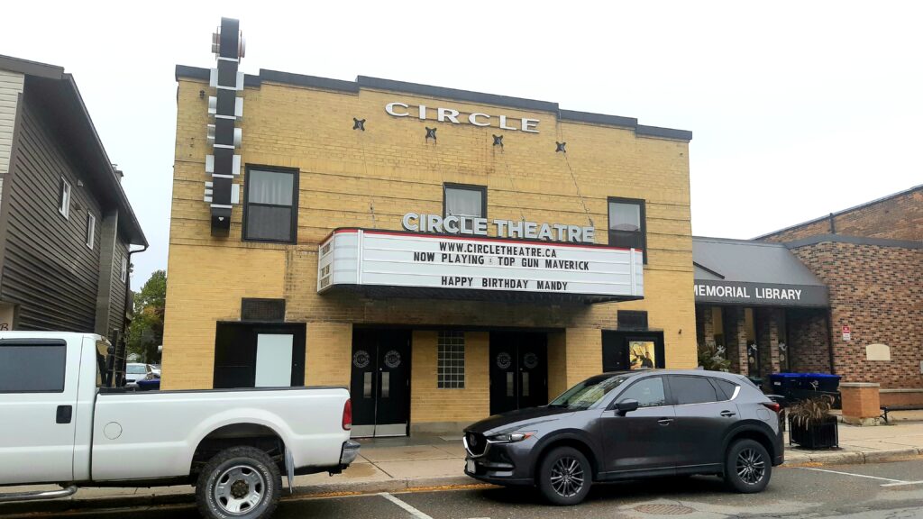 Historic Circle Theatre on Victoria Street in Alliston, Ontario