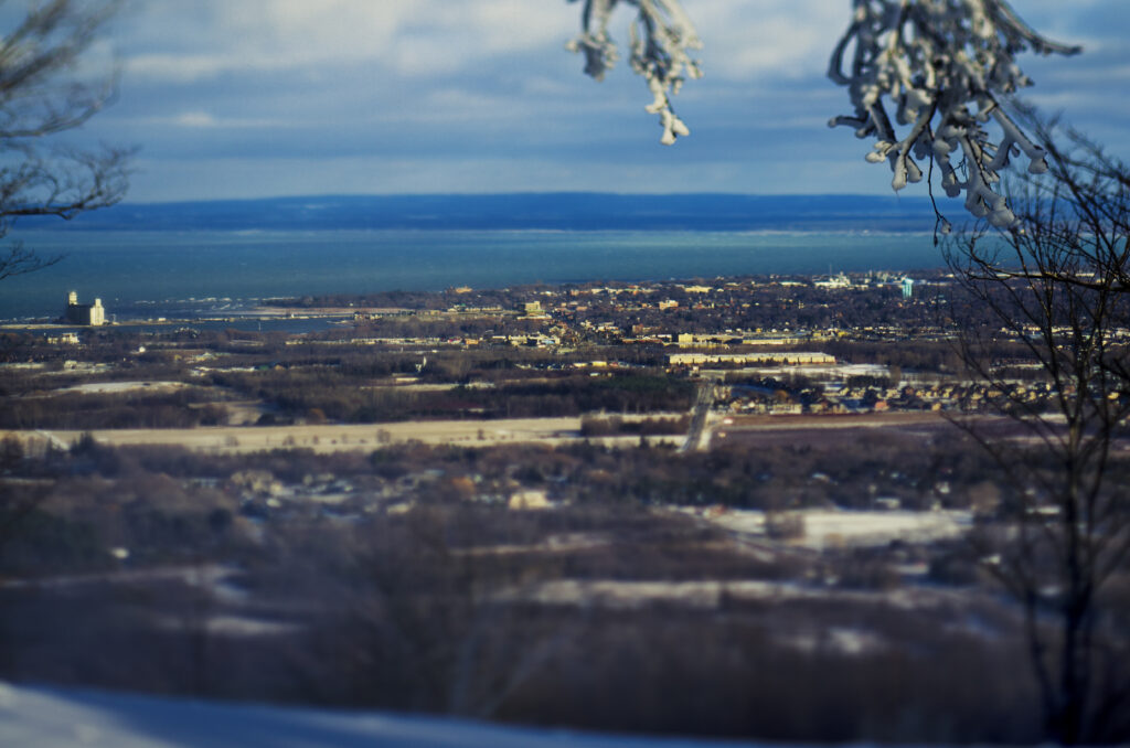 Collingwood and Georgian Bay viewed from Blue Mountain, Ontario
