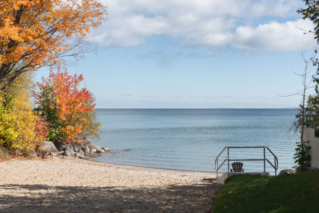 Autumn beach at Big Bay Point in Innisfil, Ontario